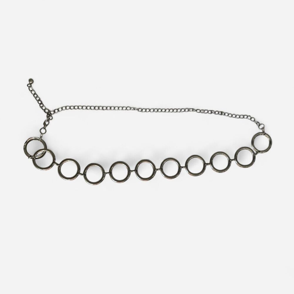 Shein Women's Silver and Black Belt